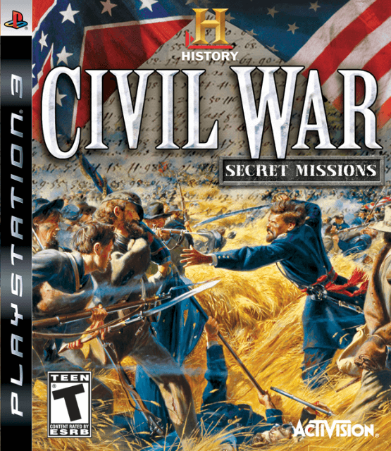 History Channel Civil War Secret Missions box art for Playstation 3
